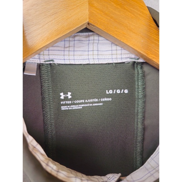 Under Armour Mens Large Green Shirt Tide Chaser Fishing Performance UA - Picture 3 of 4